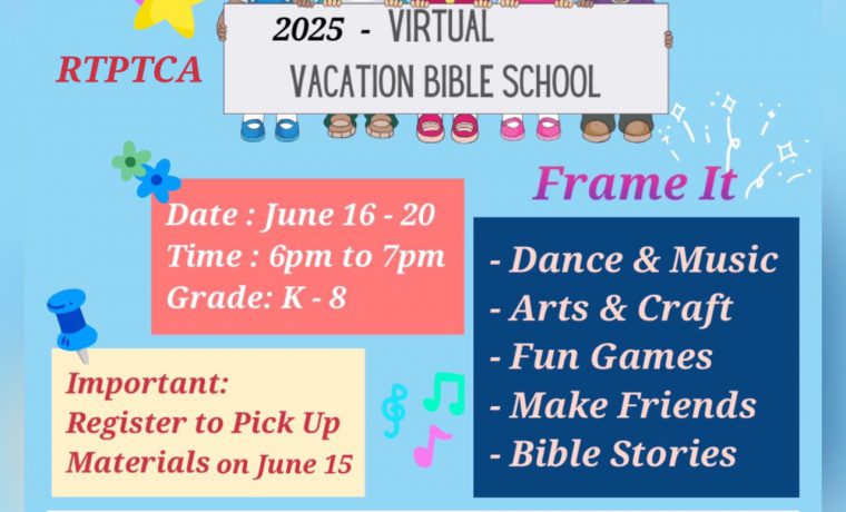 RTPTCA Vacation Bible School 2025 (June 16-20)